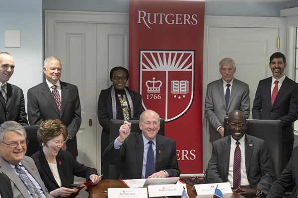 Signing of partnership between Rutgers and Botswana in February 2019